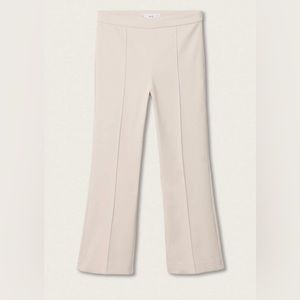 [BRAND NEW] MANGO FLARE CROP PANTS in ECRU (size 4)